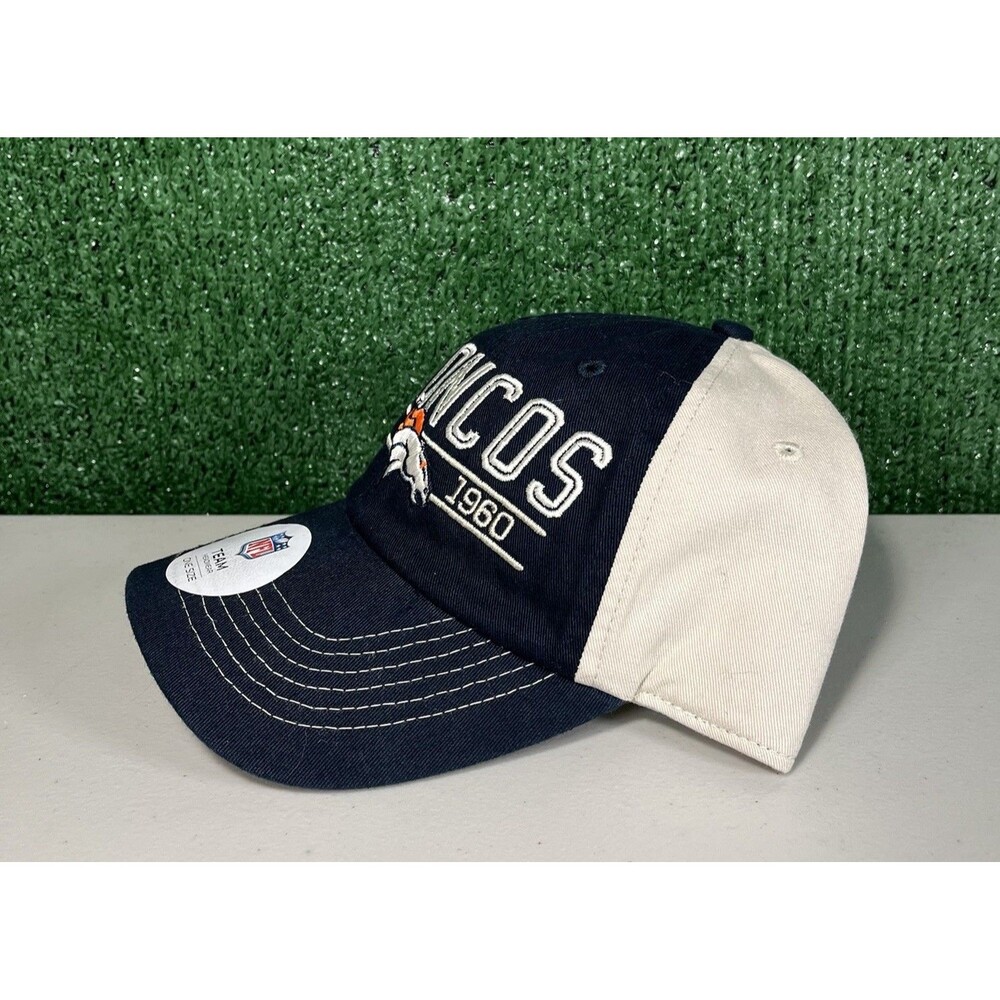 Denver Broncos Hat NFL Team Apparel Navy Blue Adjustable Snapback Men’s NWT OSFM - Picture 3 of 5